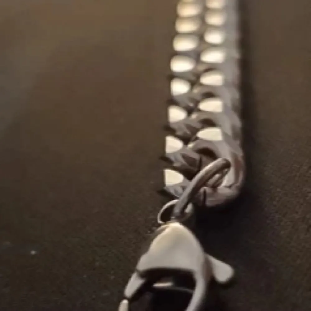 👍206👍 CUBAN STAINLESS STEEL CLASSIC UNISEX CHAIN BRACELET - Picture 6 of 13
